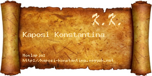Kaposi Konstantina névjegykártya